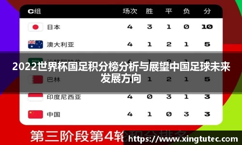 2022世界杯国足积分榜分析与展望中国足球未来发展方向